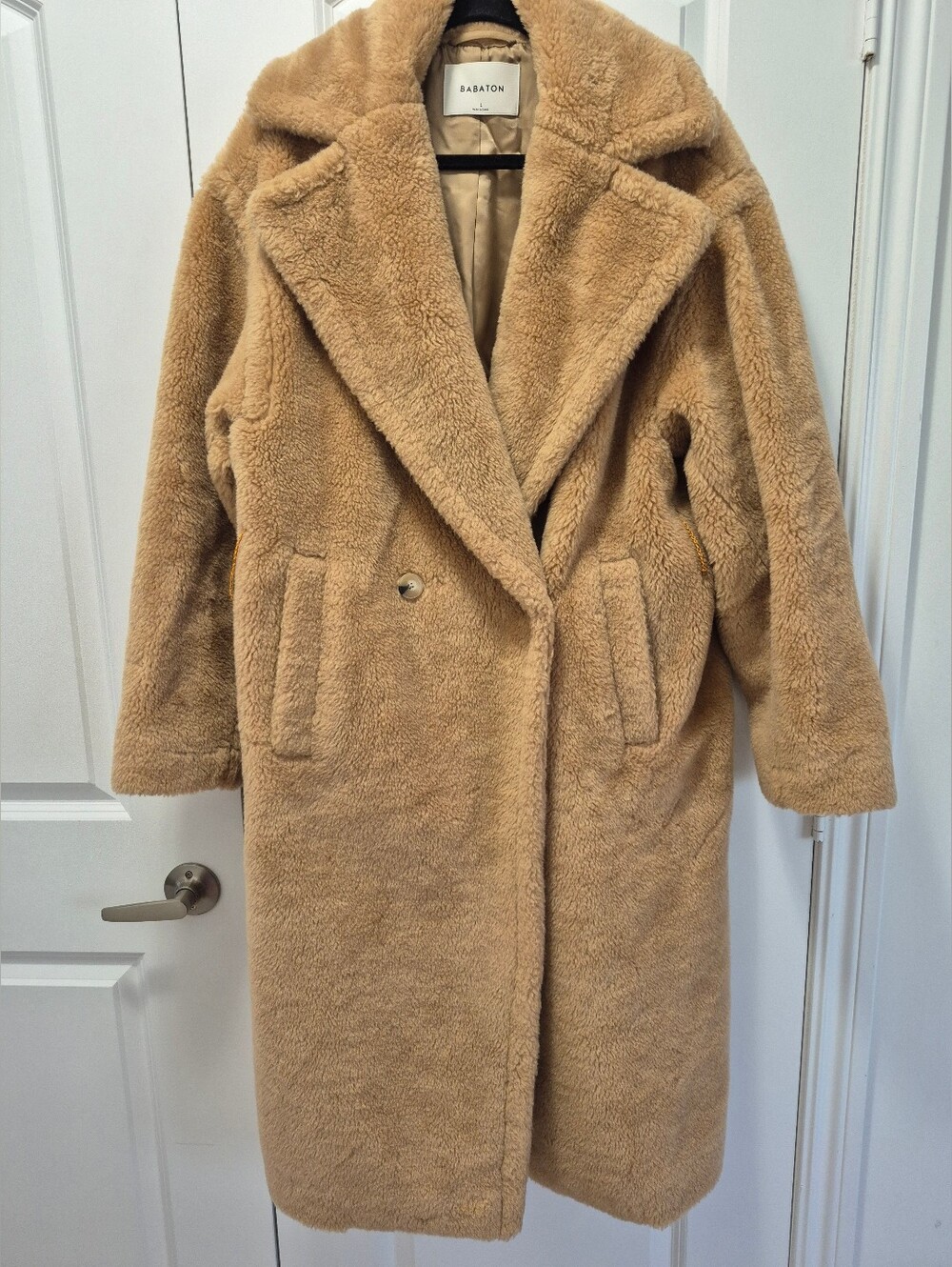 Babaton Teddy Coat, Large, Brown